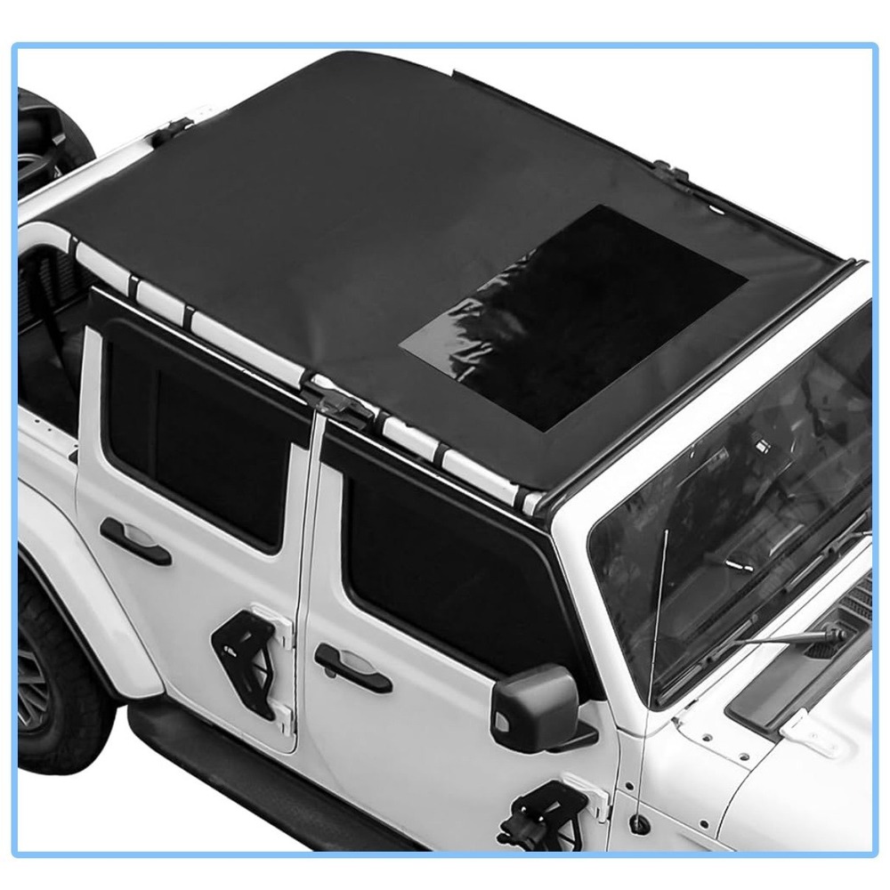 JOYTUTUS Waterproof Sun Shade Soft Top for Wrangler JL JLU 4-Door 2018-2026 NEW